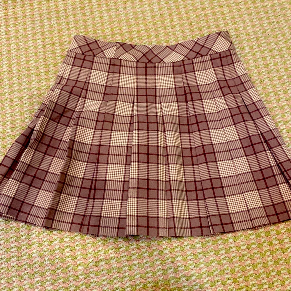Sunday best pleated plaid skirt